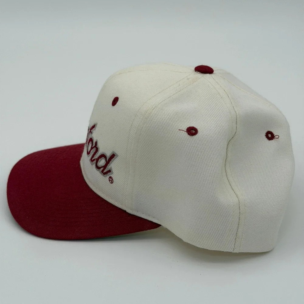 Vintage Sports Specialties Stanford Cardinal Snapback Hat Maroon Script‎ Wool